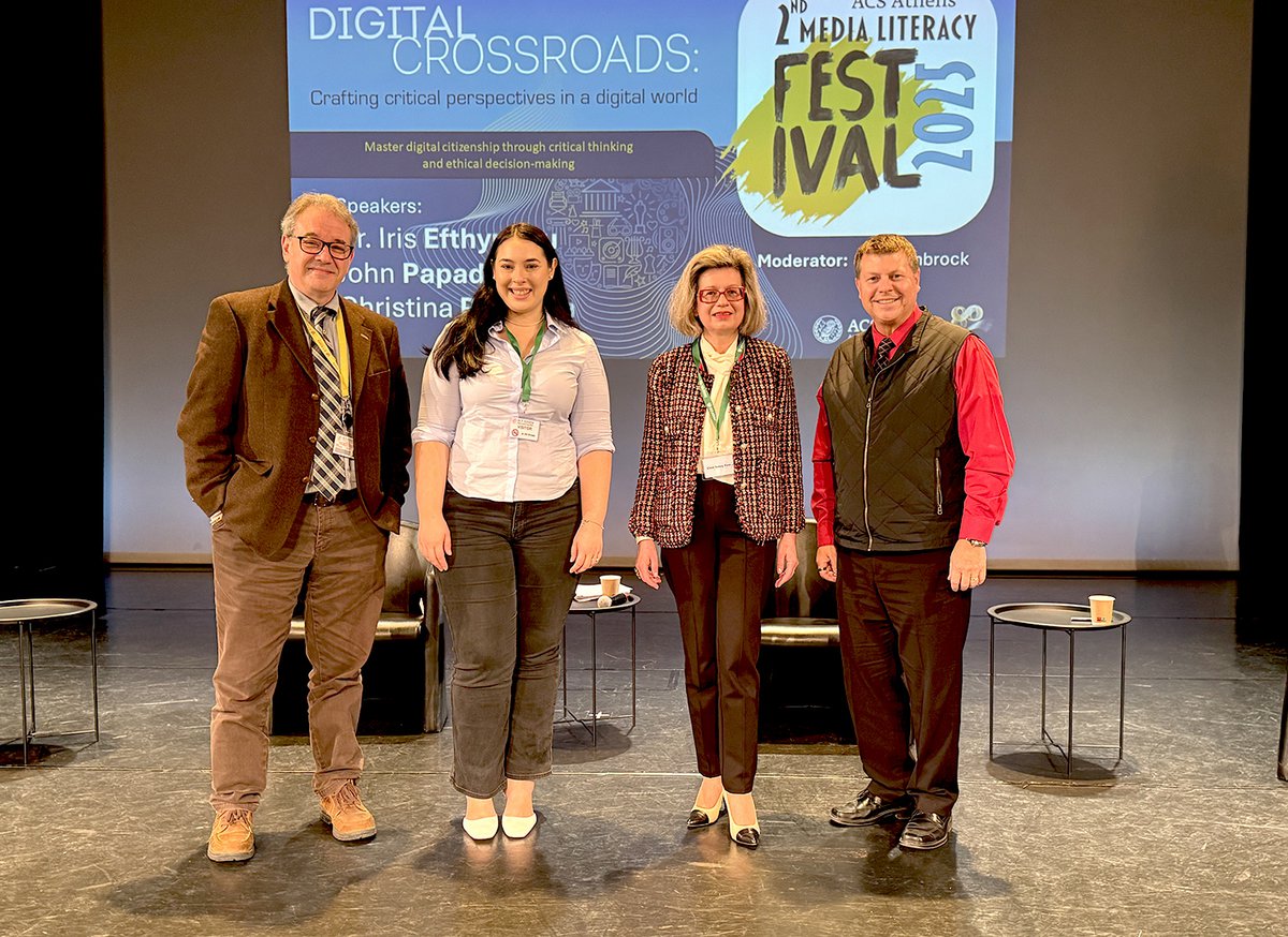 Group photo, guest speakers: John Papadakis, Christina Perlegka, Dr. Iris Efythmiou, Mike Embrock
