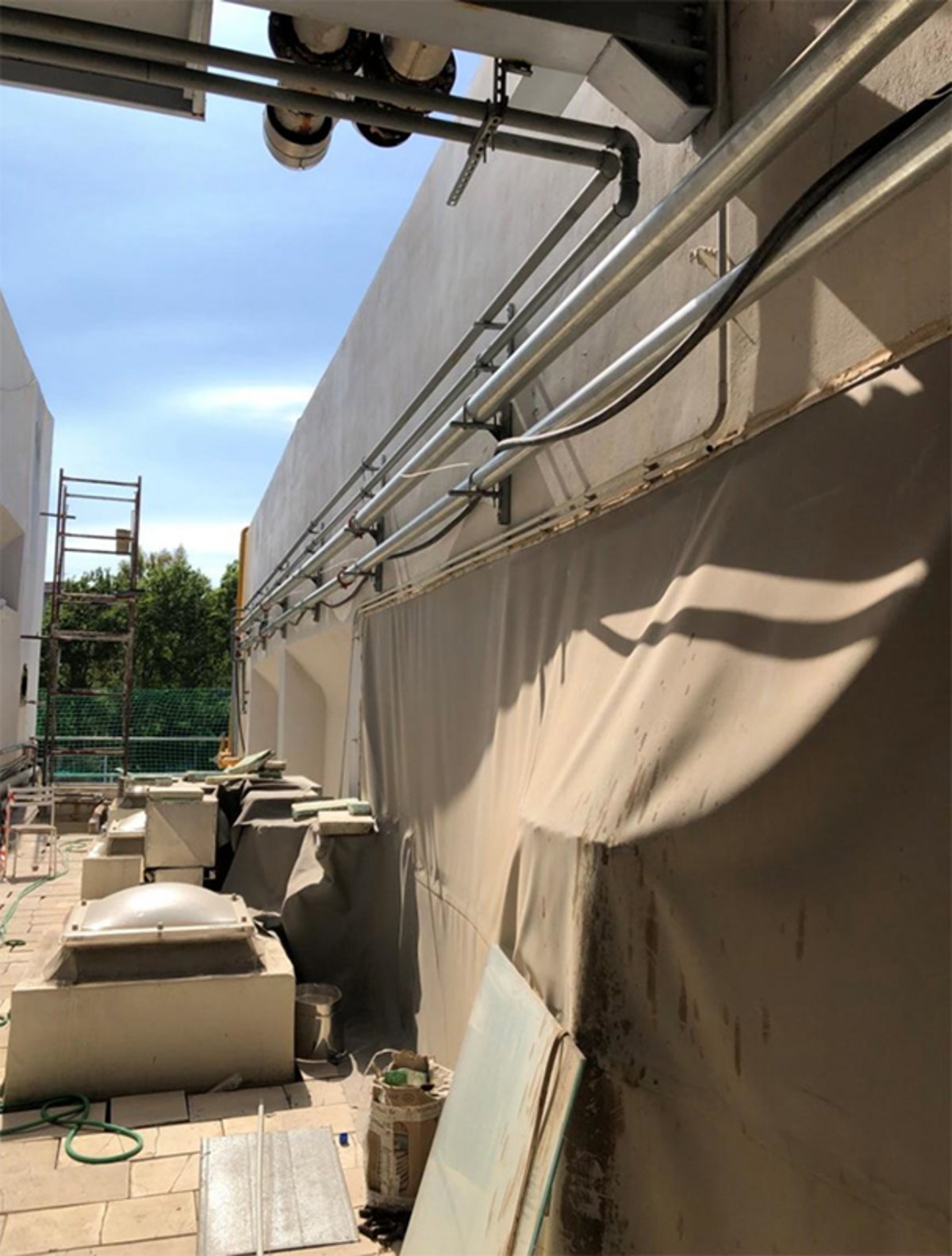 During the construction During the construction